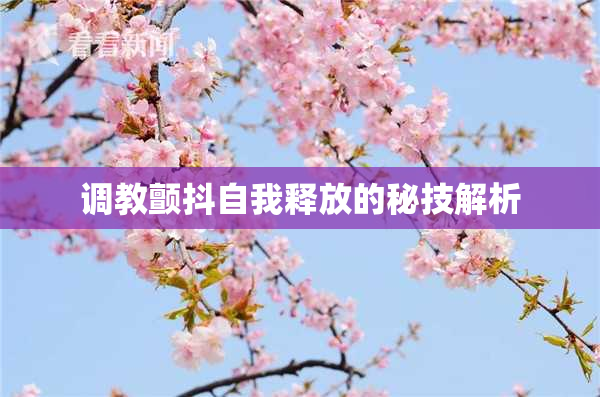 调教颤抖自我释放的秘技解析