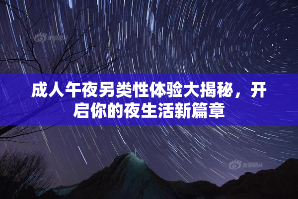 成人午夜另类性体验大揭秘，开启你的夜生活新篇章