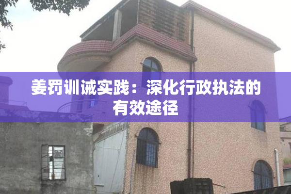 姜罚训诫实践：深化行政执法的有效途径