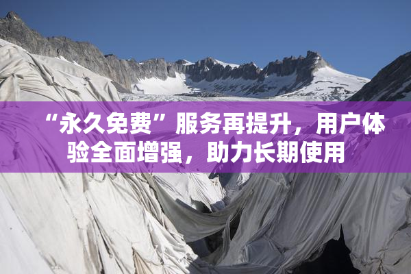 “永久免费”服务再提升，用户体验全面增强，助力长期使用