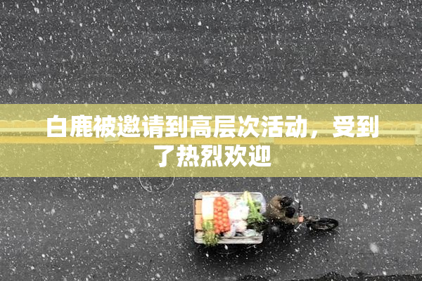 白鹿被邀请到高层次活动，受到了热烈欢迎