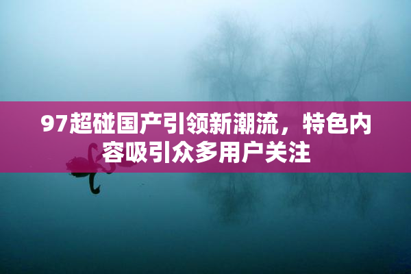 97超碰国产引领新潮流，特色内容吸引众多用户关注