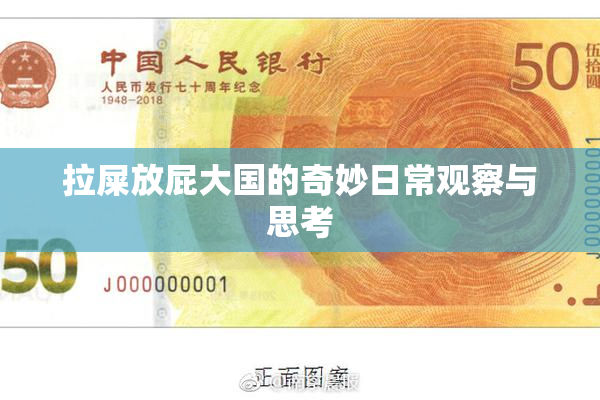 拉屎放屁大国的奇妙日常观察与思考