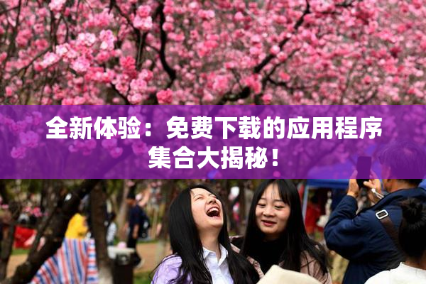 全新体验：免费下载的应用程序集合大揭秘！