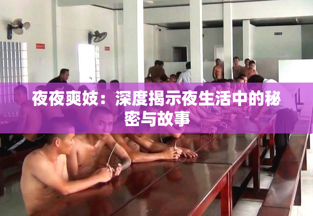 夜夜爽妓：深度揭示夜生活中的秘密与故事