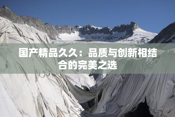 国产精品久久：品质与创新相结合的完美之选