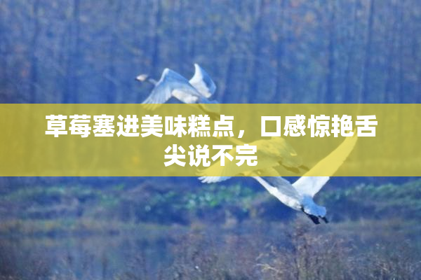 草莓塞进美味糕点，口感惊艳舌尖说不完