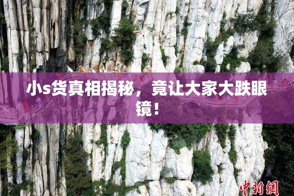 小s货真相揭秘，竟让大家大跌眼镜！
