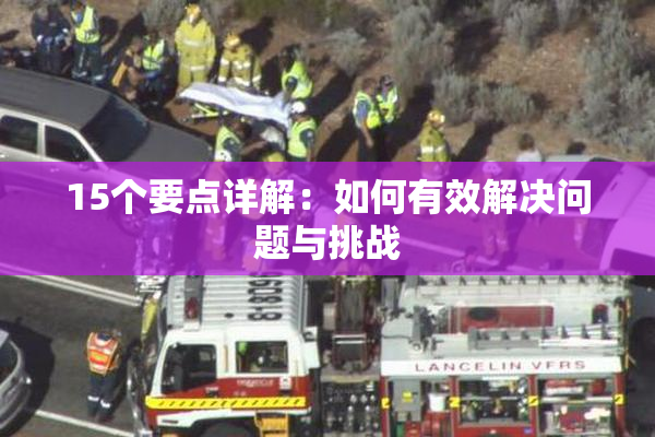 15个要点详解：如何有效解决问题与挑战