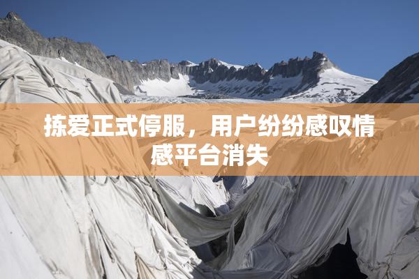拣爱正式停服，用户纷纷感叹情感平台消失