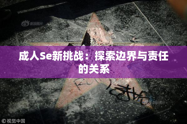 成人Se新挑战：探索边界与责任的关系