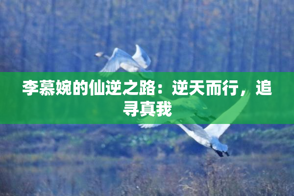 李慕婉的仙逆之路：逆天而行，追寻真我