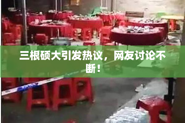 三根硕大引发热议，网友讨论不断！