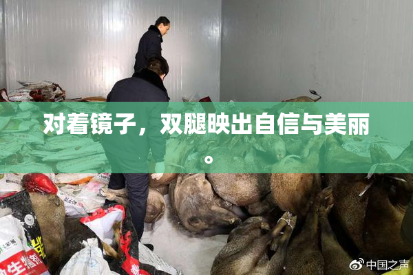对着镜子，双腿映出自信与美丽。
