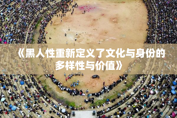 《黑人性重新定义了文化与身份的多样性与价值》