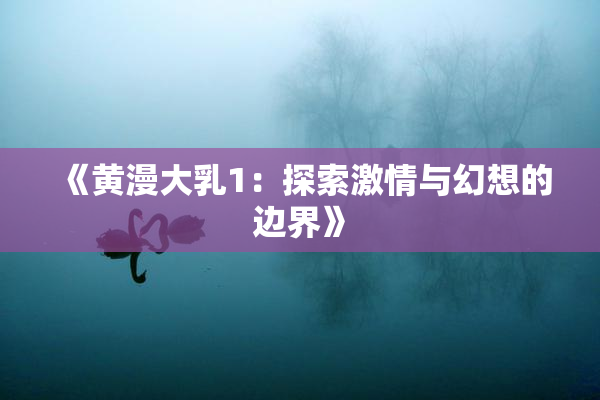 《黄漫大乳1：探索激情与幻想的边界》