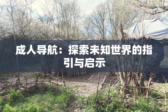 成人导航：探索未知世界的指引与启示