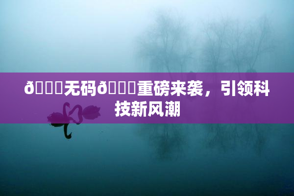 🔞无码🔞重磅来袭，引领科技新风潮
