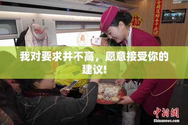 我对要求并不高，愿意接受你的建议!