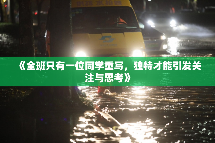《全班只有一位同学重写，独特才能引发关注与思考》