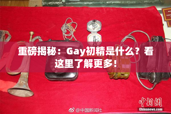 重磅揭秘：Gay初精是什么？看这里了解更多！
