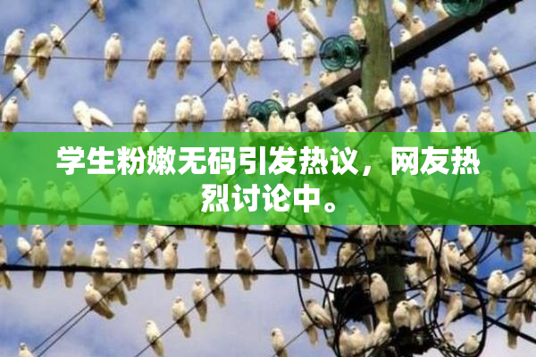 学生粉嫩无码引发热议，网友热烈讨论中。
