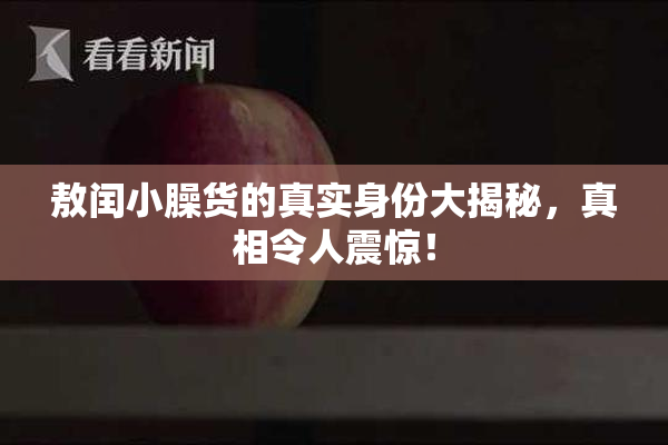 敖闰小臊货的真实身份大揭秘，真相令人震惊！
