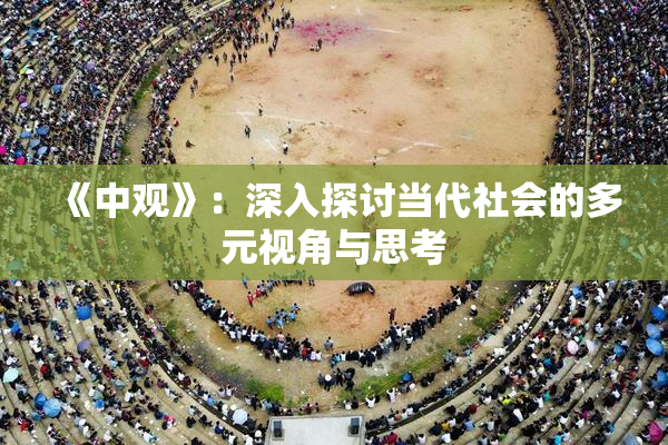 《中观》：深入探讨当代社会的多元视角与思考