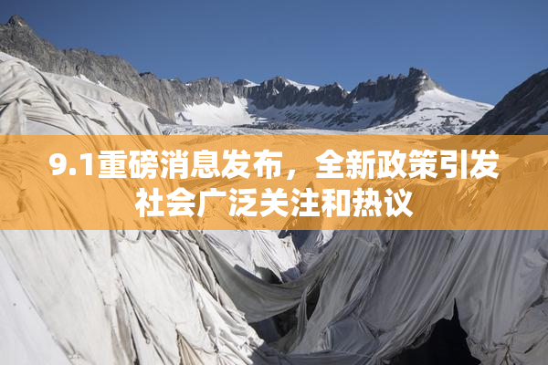 9.1重磅消息发布，全新政策引发社会广泛关注和热议