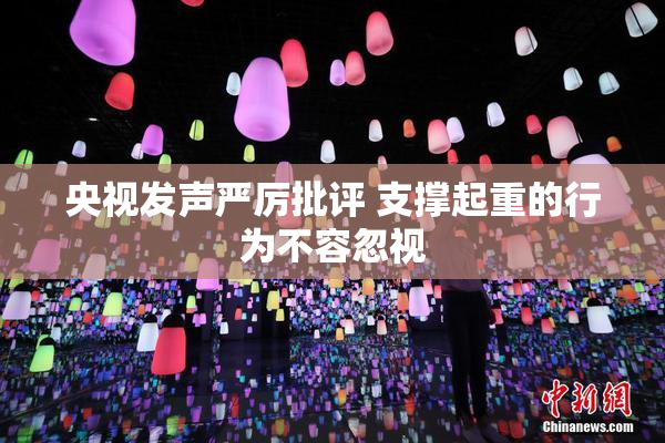 央视发声严厉批评 支撑起重的行为不容忽视