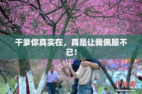 干爹你真实在，真是让我佩服不已！