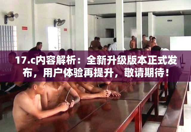 17.c内容解析：全新升级版本正式发布，用户体验再提升，敬请期待！