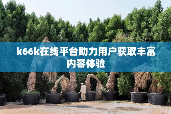 k66k在线平台助力用户获取丰富内容体验