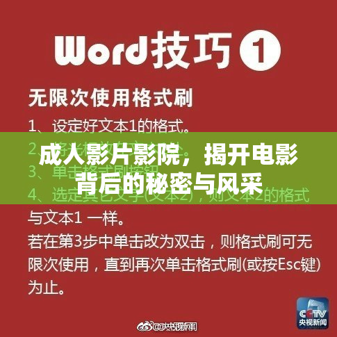 成人影片影院，揭开电影背后的秘密与风采