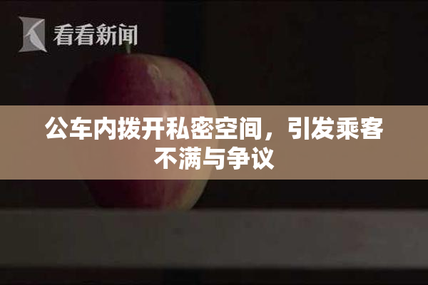 公车内拨开私密空间，引发乘客不满与争议