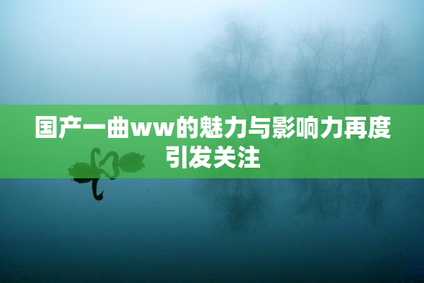 国产一曲ww的魅力与影响力再度引发关注