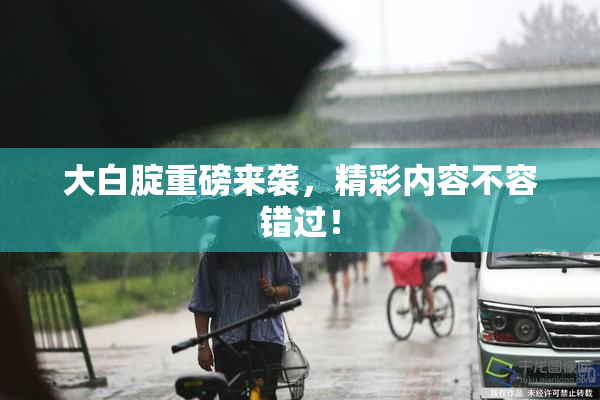 大白腚重磅来袭，精彩内容不容错过！