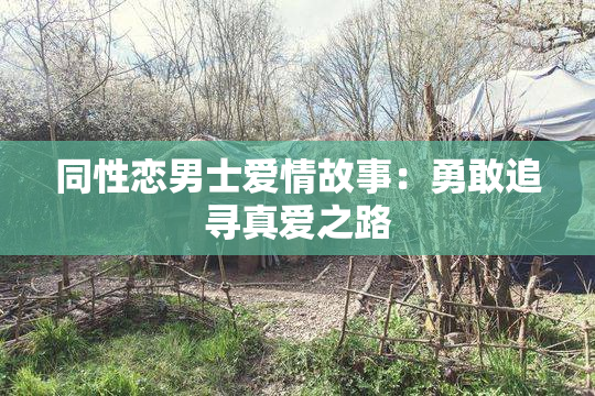 同性恋男士爱情故事：勇敢追寻真爱之路