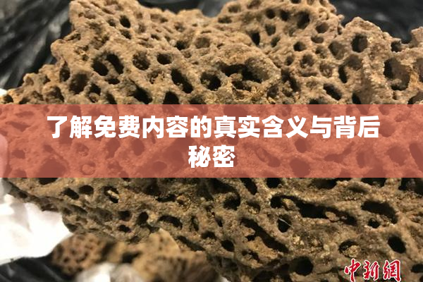 了解免费内容的真实含义与背后秘密