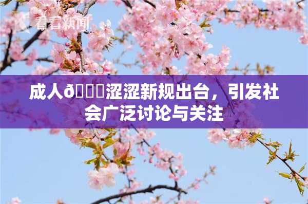成人🔞涩涩新规出台，引发社会广泛讨论与关注
