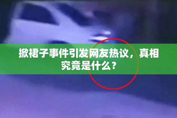 掀裙子事件引发网友热议，真相究竟是什么？