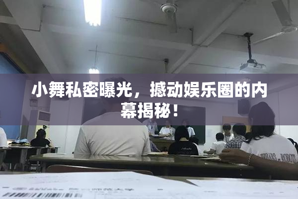 小舞私密曝光，撼动娱乐圈的内幕揭秘！