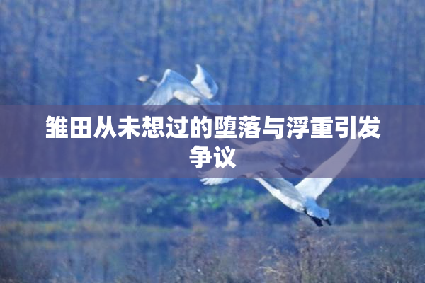 雏田从未想过的堕落与浮重引发争议