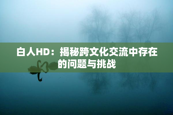白人HD：揭秘跨文化交流中存在的问题与挑战