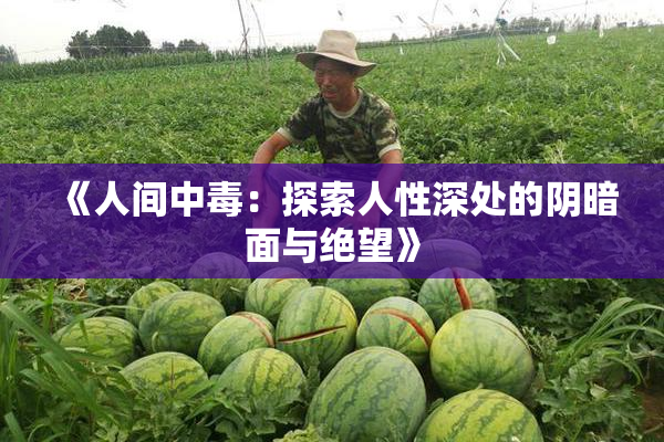 《人间中毒：探索人性深处的阴暗面与绝望》