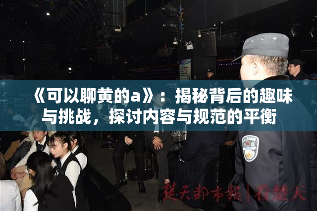 《可以聊黄的a》：揭秘背后的趣味与挑战，探讨内容与规范的平衡