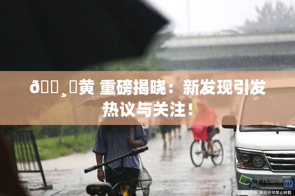 🌸‌黄 重磅揭晓：新发现引发热议与关注！