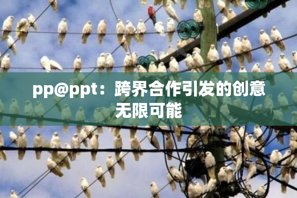 pp@ppt：跨界合作引发的创意无限可能