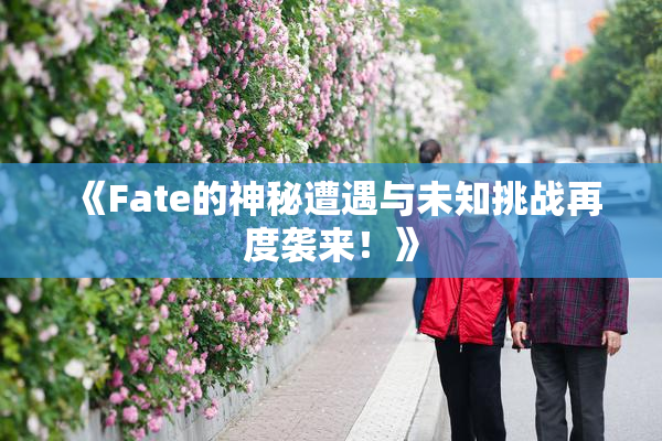 《Fate的神秘遭遇与未知挑战再度袭来！》
