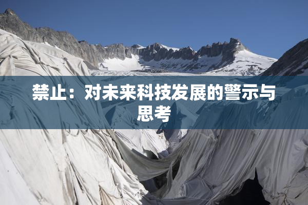 禁止：对未来科技发展的警示与思考